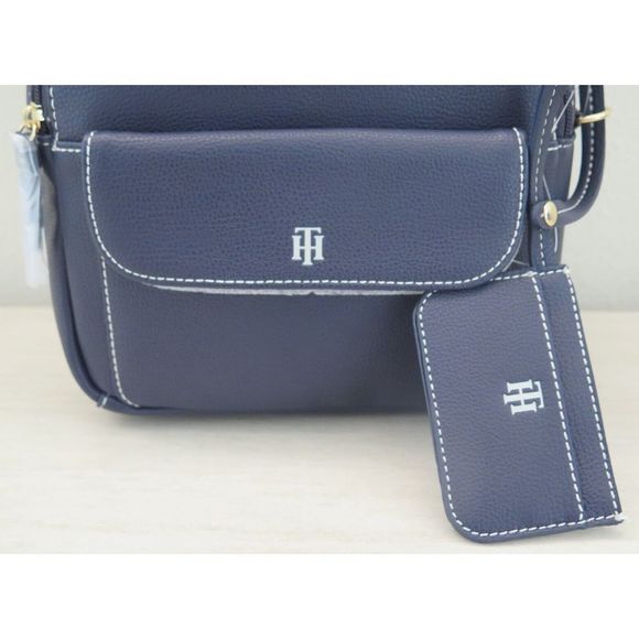 Tommy Hilfiger 69J5545 410 Unisex Navy Blue Lynn II Dome Backpack w/Pouch $118 - Picture 4 of 10